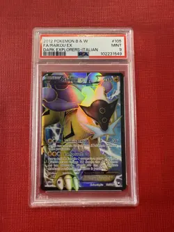 Pokemon Raikou EX Dark Explorers Full Art #105 PSA 9 Mint - Image 1
