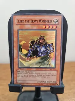 Freed the Brave Wanderer IOC-014 Invasion of Chaos 1st Edition Yugioh Vintage LP - Image 1