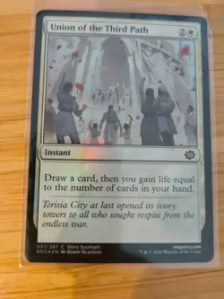 MTG Union of the Third Path (FOIL) 031 The Brothers' War M/NM Free UK P&P - Image 1