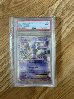 Mewtwo EX 52/108 Evolutions Holo PSA 9 Pokemon Graded Card Rare Art - Image 1