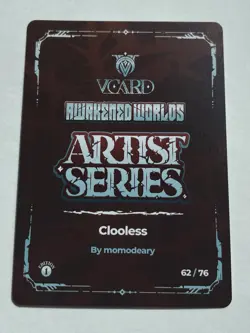 V Card Awakened Worlds Clooless Box Topper 1st Edition Artist Series - Image 3