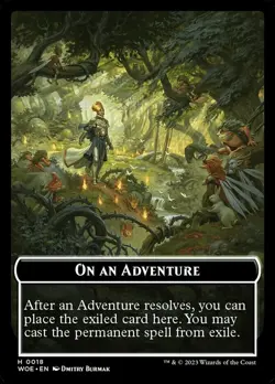 1x On an Adventure (18) Token Helper Card MTG Wilds of Eldraine NM Magic Regular - Image 1