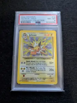 Jolteon 14 PSA 8 Legendary Collection Holo Graded Pokemon Card - Image 1