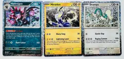 Miraidon, Hydreigon & Drampa Pokemon card Holo McDonald’s 2025 Happy Meal - Image 1