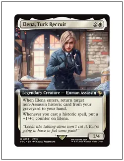 1x Elena, Turk Recruit, Extended Art, Final Fantasy, Magic MTG NM - Image 1