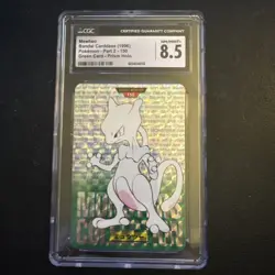 Mewtwo Green Prism Carddass 150 1996 Japanese Card CGC NM Mint+ 8.5 - Image 1