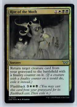 FOIL Rite of the Moth Duskmourn Uncommon - MTG Magic the Gathering Card - Image 1