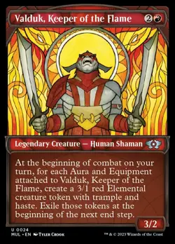 1x Valduk, Keeper of the Flame - Foil MTG March of the Machine Multiverse Legend - Image 1