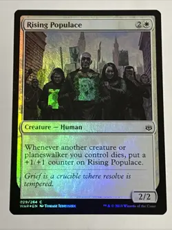 MTG War of the Spark Rising Populace Foil 029/264 NM - Image 1