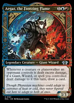 1x (161) Aegar, the Freezing Flame - HALO FOIL MTG March of the Machine Multiver - Image 1