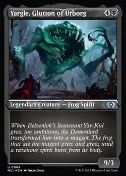 1x (84) Yargle, Glutton of Urborg - ETCHED FOIL MTG March of the Machine Multive - Image 1