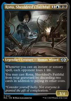 1x (123) Rona, Sheoldred's Faithful - ETCHED FOIL MTG March of the Machine Multi - Image 1