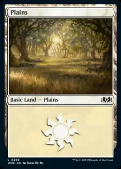 1x Plains (268) - Basic Land MTG Wilds of Eldraine NM Magic Regular - Image 1