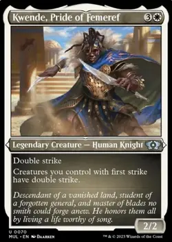 1x (70) Kwende, Pride of Femeref - ETCHED FOIL MTG March of the Machine Multiver - Image 1
