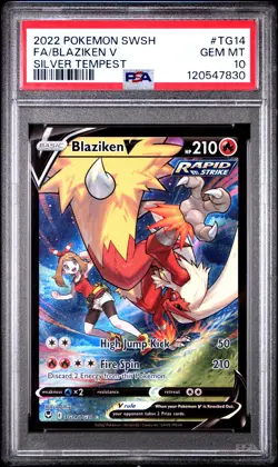 POKEMON PSA 10 2022 SWSH Silver Tempest Blaziken V TG14/TG30 Holo *7830 - Image 1