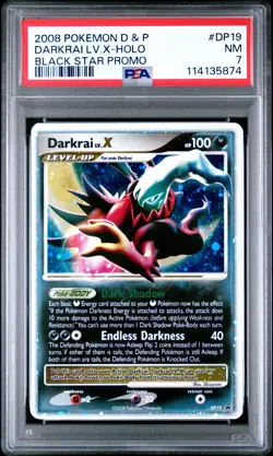 POKEMON GREAT ENCOUNTERS DARKRAI LV X #DP19 ULTRA RARE PSA 7 NM #114135874 - Image 1