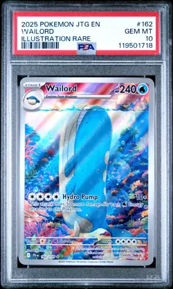 POKEMON PSA 10 2025 SV Journey Together Wailord 162/159 IR *1718 - Image 1