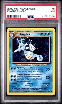 PSA 7 - 2000 Pokemon Neo Genesis KINGDRA HOLO #8 (0209) - Image 1