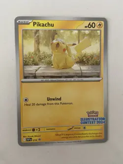 Pokemon Pikachu #214 Illustration Contest Black Star Promo Near Mint - Image 1