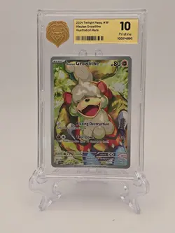 Hisuian Growlithe 181/167 Twilight Masquerade Illustration Rare Pokemon - Image 1