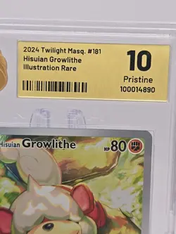 Hisuian Growlithe 181/167 Twilight Masquerade Illustration Rare Pokemon - Image 2