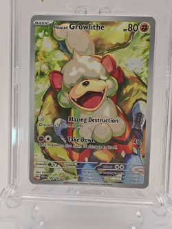 Hisuian Growlithe 181/167 Twilight Masquerade Illustration Rare Pokemon - Image 3