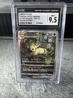 CGC 9.5 Leafeon Vstar SAR 210/172 Japanese Pokemon Vstar Universe 2022 Graded - Image 1