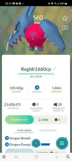 Pokemon Go Legendary Shiny Regidrago - Image 1
