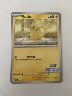 Pokemon Pikachu #214 Illustration Contest 2024 Black Star Promo Near Mint - Image 1