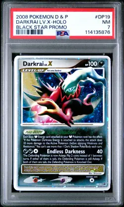 POKEMON GREAT ENCOUNTERS DARKRAI LV X #DP19 ULTRA RARE PSA 7 NM #114135876 - Image 1