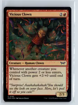 FOIL Vicious Clown Duskmourn Common - MTG Magic the Gathering Card - Image 1