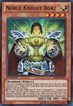1x (P) Noble Knight Borz - SHSP-EN085 - Super Rare - Unlimited Edition YuGiOh - Image 1