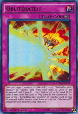 1x (LP) Obliterate!!! - LDK2-ENY03 - Ultra Rare - 1st Edition YuGiOh - Image 1