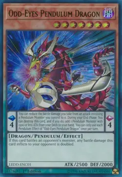 1x (EX) Odd-Eyes Pendulum Dragon - LEDD-ENC01 - Ultra Rare - 1st Edition YuGiOh - Image 1