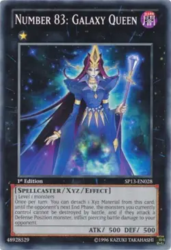 1x (EX) Number 83: Galaxy Queen - SP13-EN028 - Common - 1st Edition YuGiOh - Image 1