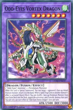 1x (LP) Odd-Eyes Vortex Dragon - LEDD-ENC27 - Common - 1st Edition YuGiOh - Image 1