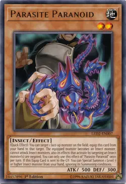 1x (EX) Parasite Paranoid - LED2-EN007 - Rare - 1st Edition YuGiOh - Image 1