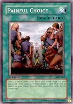 1x (P) Painful Choice - MRL-049 - Super Rare - Unlimited Edition YuGiOh - Image 1