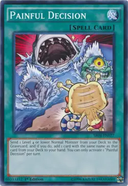 1x (NM) Painful Decision - SR04-EN027 - Common - 1st Edition YuGiOh - Image 1