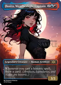 MTG - Jhoira, Weatherlight Captain - Fanart Borderless Style - EDH / Playtest - Image 1