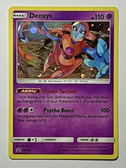 Deoxys SM164 (LP) Cosmo Holo Sun & Moon: Black Star Promo 2019 Pokemon Card - Image 1