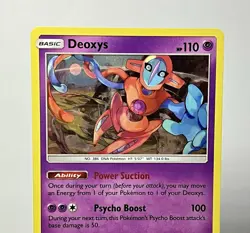 Deoxys SM164 (LP) Cosmo Holo Sun & Moon: Black Star Promo 2019 Pokemon Card - Image 3