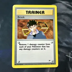 Pokemon Card Brock Trainer Gym Heroes 98/132 WotC Vintage 2000 Non Holo Rare NM - Image 1