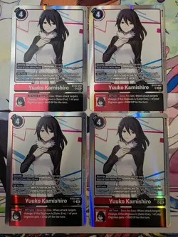 Yuuko Kamishiro SR BT22-083 Play Set of 4 Digimon Card Game Near Mint English - Image 1