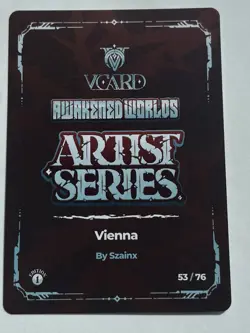 V Card Awakened Worlds Vienna By Szainx Box Topper 1st Edition Artist Series - Image 3