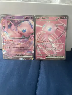 Pokemon TCG Mew Ex 151 2 Card Set 151/165 and 193/165 Ultra Rare NM - Image 1