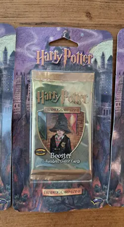 HARRY POTTER 2001 BOOSTER 3 PACK LOT NEW SEALED Trading Card Game VHTF - Image 3