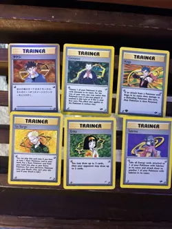 Gym Heroes Gym Challenge Pokemon Card Gym Badges Lot Giovanni Sabrina Koga Erika - Image 1