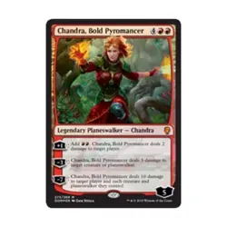 WOTC MtG Dominaria Chandra, Bold Pyromancer (MR) (Foil) EX - Image 1