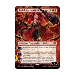 WOTC MtG AFR Zariel, Archduke of Avernus (Borderless) (MR) (Foil) NM - Image 1